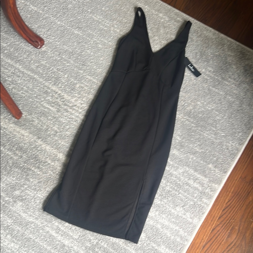 Lulu's Black Midi Dress